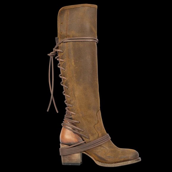 Freebird by Steven Coal Olive Suede Tall Boots Size 11 - Picture 1 of 9